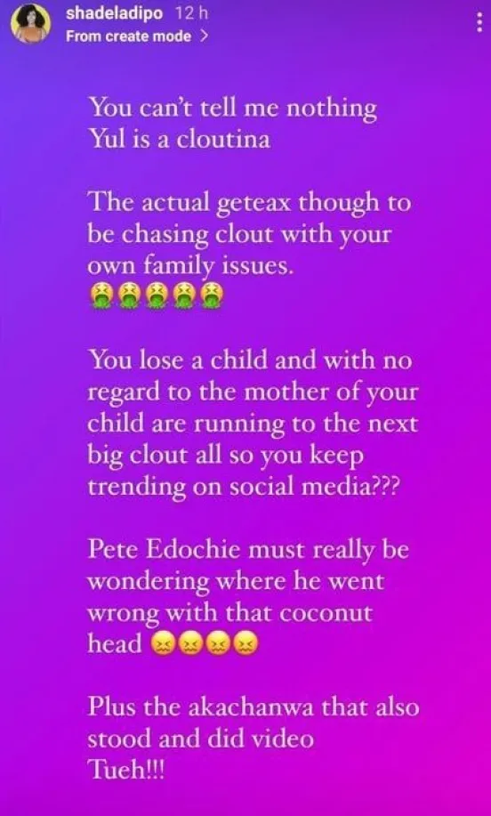 Pete Edochie must be wondering where he went wrong Shade Ladipo blasts Yul Edochie Kemi Filani blog min