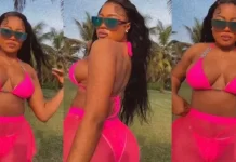 IG Model KalBy Tempting Gees With Her See Through Dress Showing Her Pantiies
