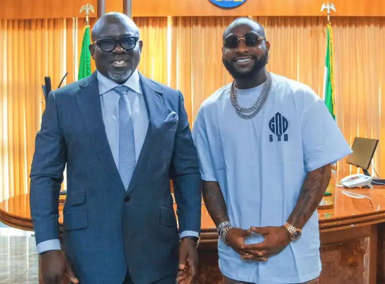 Davido Visits New Delta State Governor, Sheriff Oborevwori (Photos)