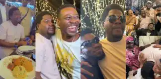 Mr Macaroni tears up as Lateef Adedimeji, Shaggi, his parents, others throw him surprise birthday bash