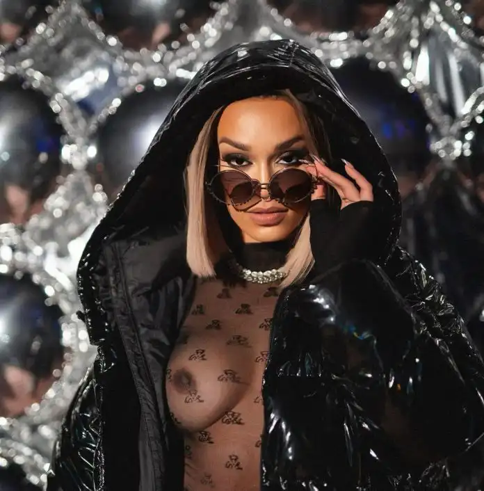 Internet broken as South African Actress, Pearl Thusi shows off bare breasts and nipples in sheer top (18+ Photos)