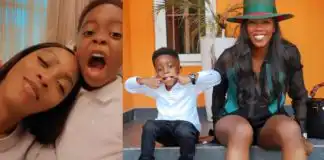 Cute moment Tiwa Savage’s son, Jamil speaks French, sings ‘Keys To The Kingdom’ to her