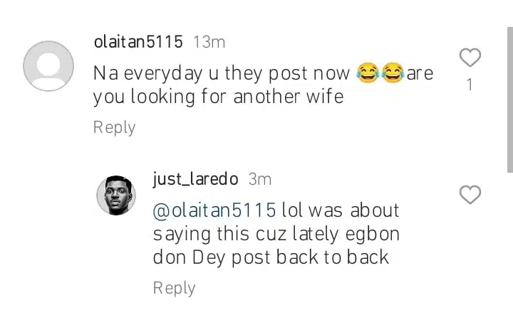 Are you looking for another wife Fan tackles Damola Olatunji over his constant post on social media Kemi Filani blog min.jpg