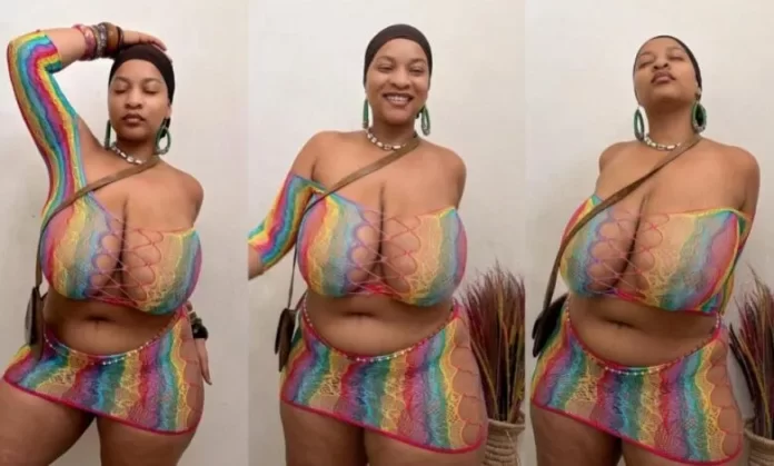 “Full Reserved Milky Industry” – Reactions As Curvy Lady In Skin-Tight Dresses Tension Social Media [Watch]