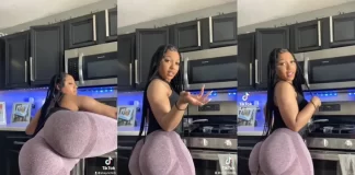 Gorgeous lady flaunting