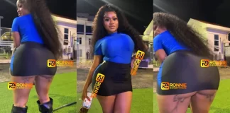Lady shows off her butt cheeks filled with tattoos At a birthday party (video)