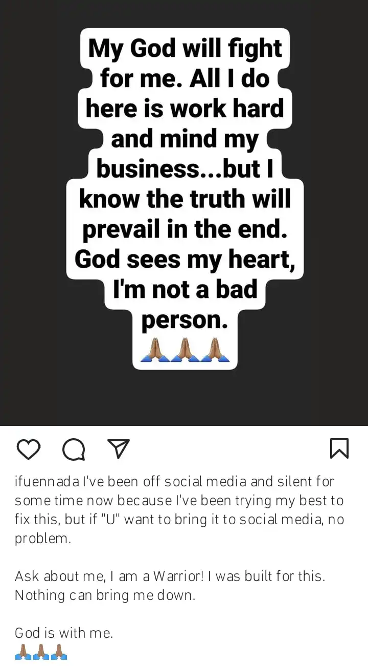 My God will fight for me Ifu Ennada replies Uriel Oputa Kemi Filani blog min