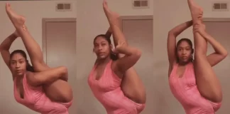 “Stop Showing Your Kpekus Because of Exercise” – Netizens Reacts As Lady displays energetic workout styles in her Bedroom (Video)