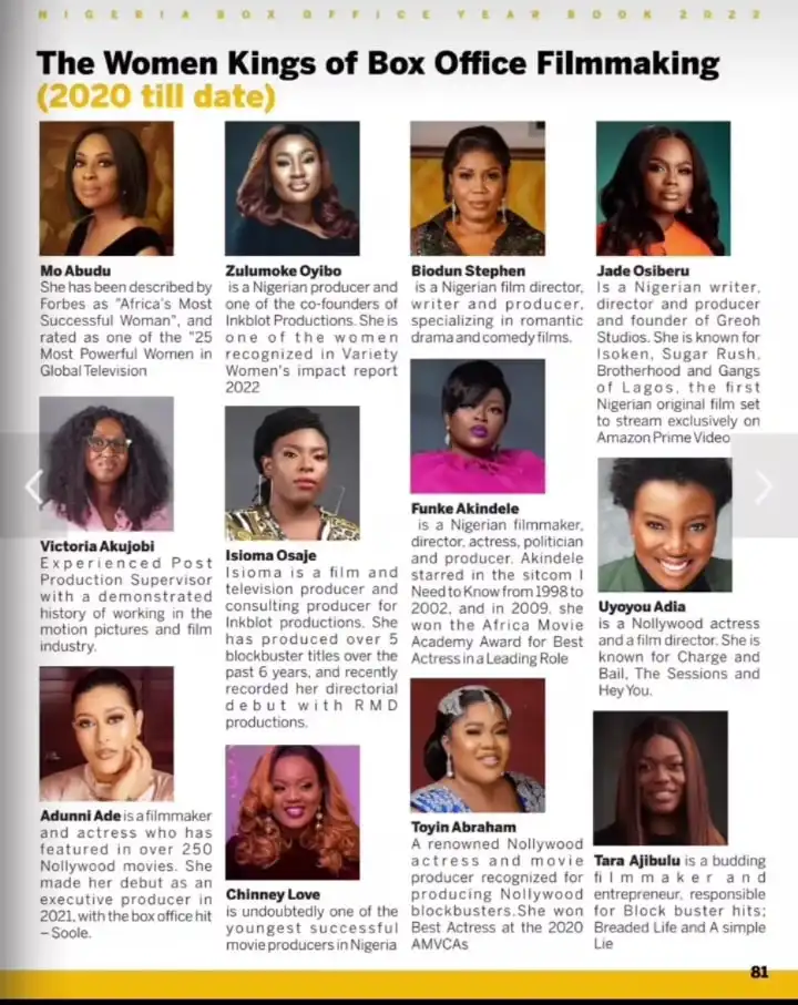 To be celebrated alongside these great women is beyond me Adunni Ade
