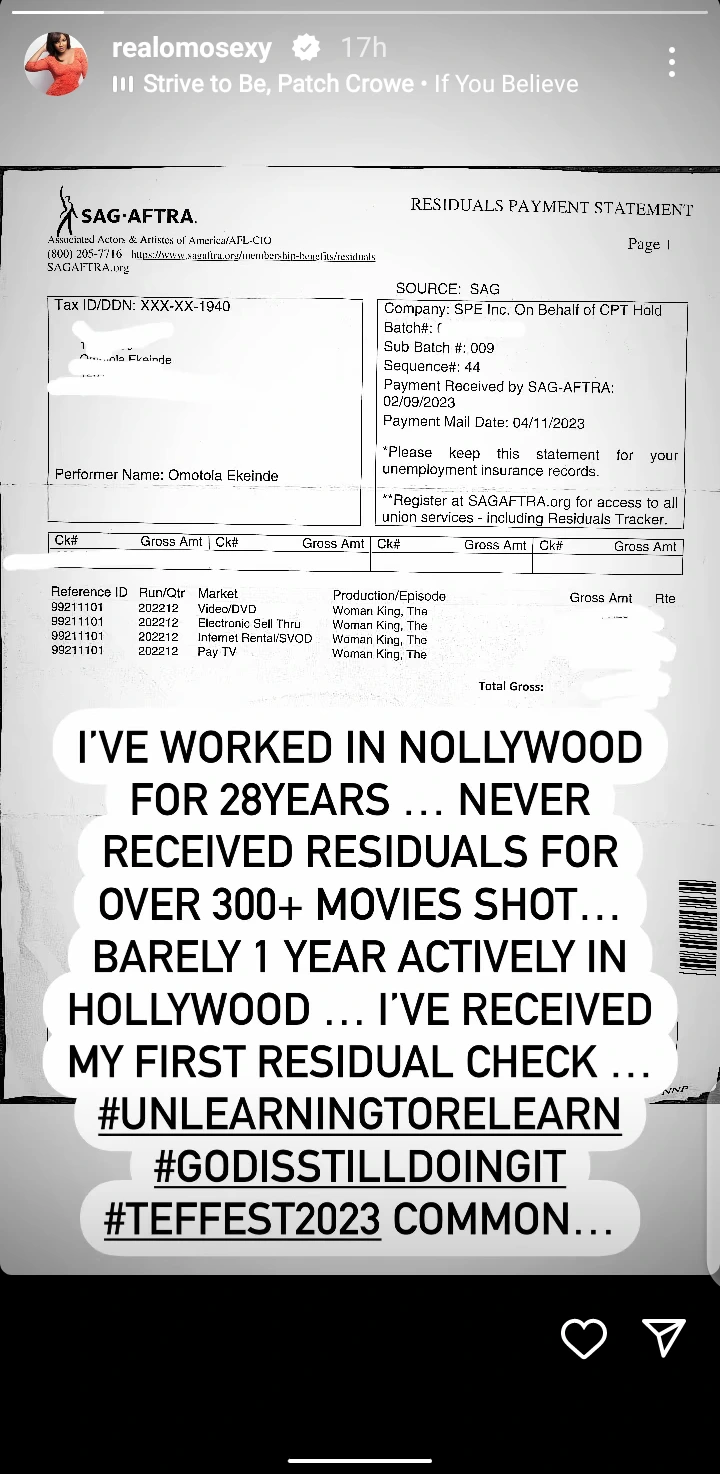 How Nollywood refused to pay me residual income for 28 years, with over 300 movies - Actress, Omotola Jalade Ekeinde 1 bcec05610c014b9ba6da4f7db175ff1d