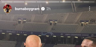 Burna Boy shares photo of Thierry Henry