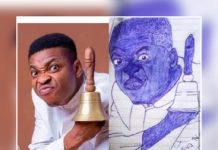 Reactions as popular comedian, Woli Agba shows artwork a fan sent him (Photo)