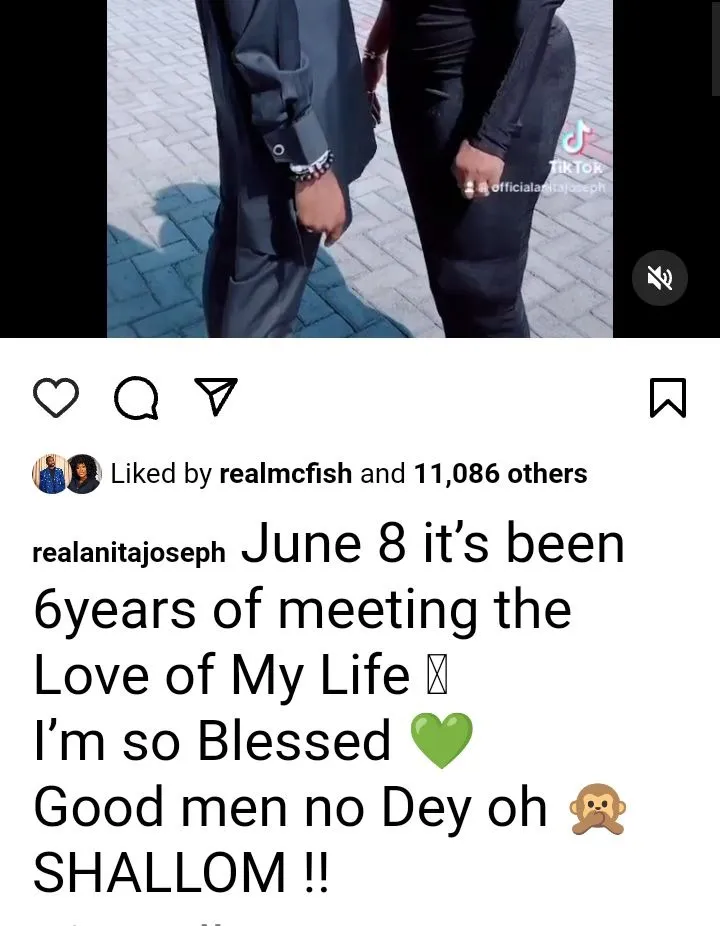 “Some Bet It Won’t Last” Anita Joseph Marks Marriage Anniversary With Her Hubby (Photos) 1 fd71b0a85f356c1e240e737ddbd8f448