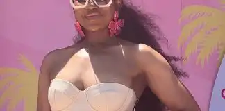 Fans React As 40-year-old Ebube Nwagbo Stuns In Short Gown To Idia Aisien’s Party