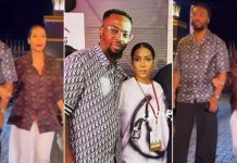“Press their necks” – Fans gush as pregnant Maria Chike and lover, Kelvin step out in style