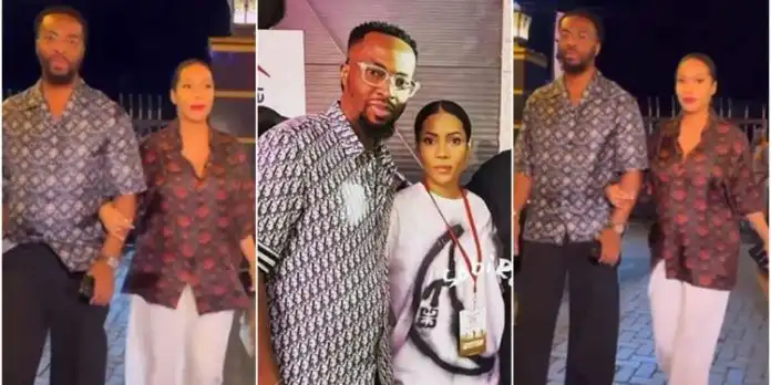 “Press their necks” – Fans gush as pregnant Maria Chike and lover, Kelvin step out in style