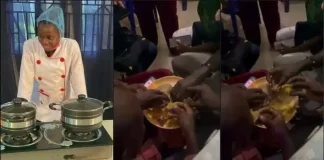 Supporters struggling with food at Chef Dammy’s cook-a-thon sparks outrage (Video)