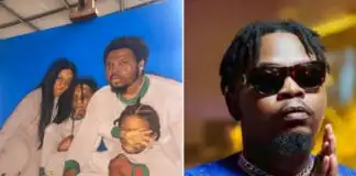 Olamide honors young artist who drew an exquisite image of his family