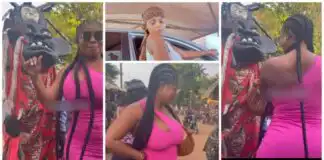 Video of actress, Evan Okoro shaking backside and chest in front of masquerade triggers outrage