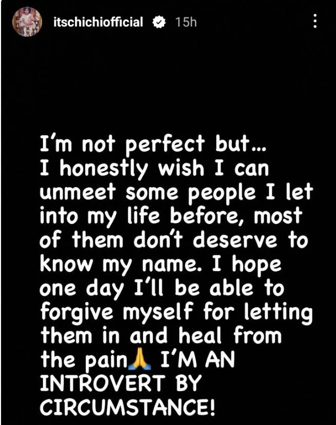 I Wish I Can Unmeet Some People I Let Into My Life, Some Don’t Deserve To Know My Name – Chichi 1 9dbd194b8fff372302e56b5b36268b56