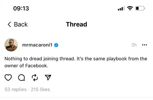 Mr Macaroni on Threads App