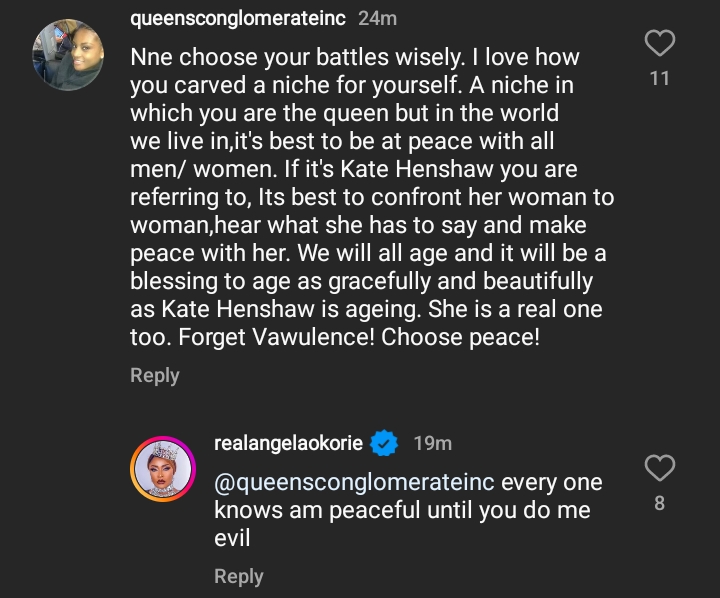 “Aunty wey no wan respect herself” – Angela Okorie drags Kate Henshaw to filth, she reacts (Video) 1 Screenshot 20230715 184958