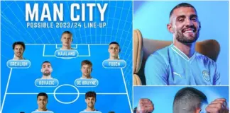 Earlier in the transfer window, Manchester City had signed Mateo Kovacic from Chelsea for €30 million. The Croatian midfielder was signed as a replacement for Ilkay Gündogan and he would be expected to partner with Kevin De Bruyne in the attacking midfield roles. If Josko Gvardiol signs, he would be partnering with Nathan Ake and Ruben Dias in the back three. Upfront, Manchester City would have Erling Haaland leading the line, flanked by Jack Grealish and Phil Foden.