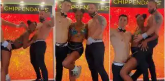 Korra Obidi sparks reactions as she gets cozy with mascular models during photoshoot