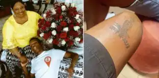 Wizkid’s die hard fan pays tribute to his late mother with a permanent tattoo