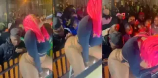 A sex-starved man filmed licking