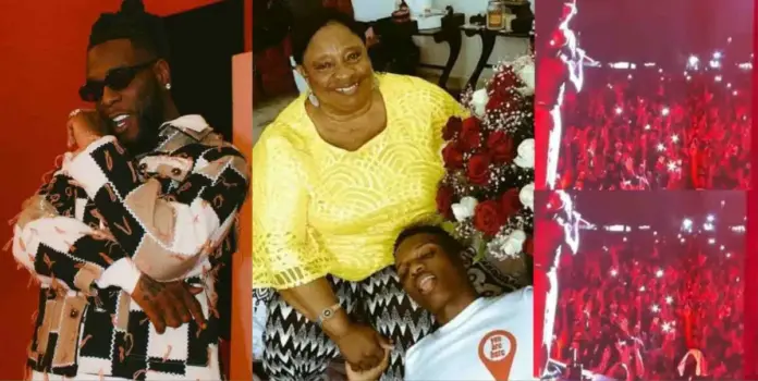 Burna Boy pauses show to observe a minute silence for Wizkid’s late mother (Video)