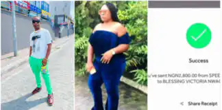 Speed Darlington calls out lady for refusing to visit despite sending N2800 transport money