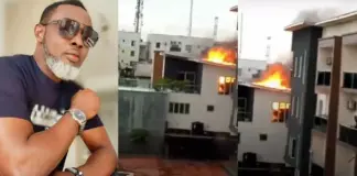 AY Makun reacts as fire destroys his Lagos home