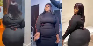 £bony Queen flaunts her large mel0ns and huge things for the real goons on cam (Video)