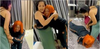 Ruby Ojiakor tearfully rolls on the floor, appreciates Toyin Abraham as she lands first cinema movie role