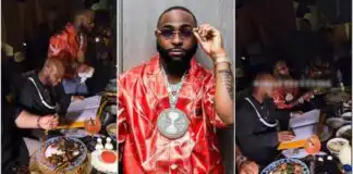 “Gone so soon is not for OBO” – Reactions as Davido ditches served food at public space