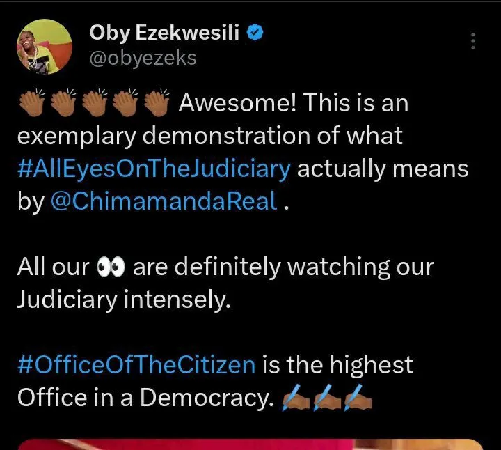 Oby Ezekwesili Reacts Following Chimamanda Adichie’s Appearance At The Tribunal With Peter Obi 1 Chimamanda Adichie
