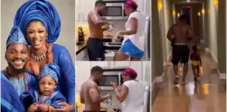 Adesua Etomi, Spyro, others gush over adorable family video of Tobi Bakre, wife and son