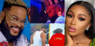 Whitemoney spanks Mercy Eke’s buttocks hours after they shared a kiss during night party (Video)