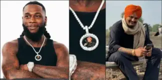 Burna Boy honours late Indian friend, Sidhu Moose Wala with customized pendant