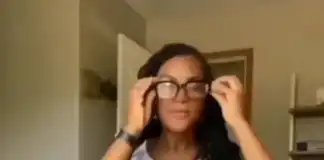 Lady flaunts her ny@$h as she searches for her eyeglasses in her bedroom (Watch video)
