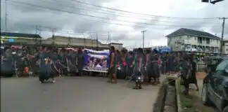 Widows stage protest