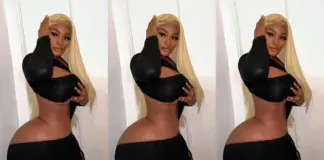 Amazing outfit, Netizen reacts to pretty lady’s open back Gown she wore – Photos