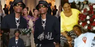 Wizkid spotted at a fashion show in UK following mother's demise