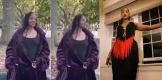 Tems sparks pregnancy rumours with outfit at the Burberry Catwalk Show in London (Video)
