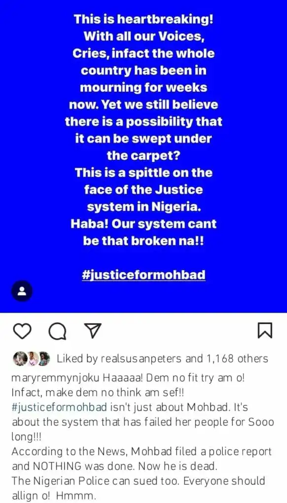 This is heartbreaking our system cant be that broken Mary Njoku reacts to possibility of Mohbads death being swept under the rock