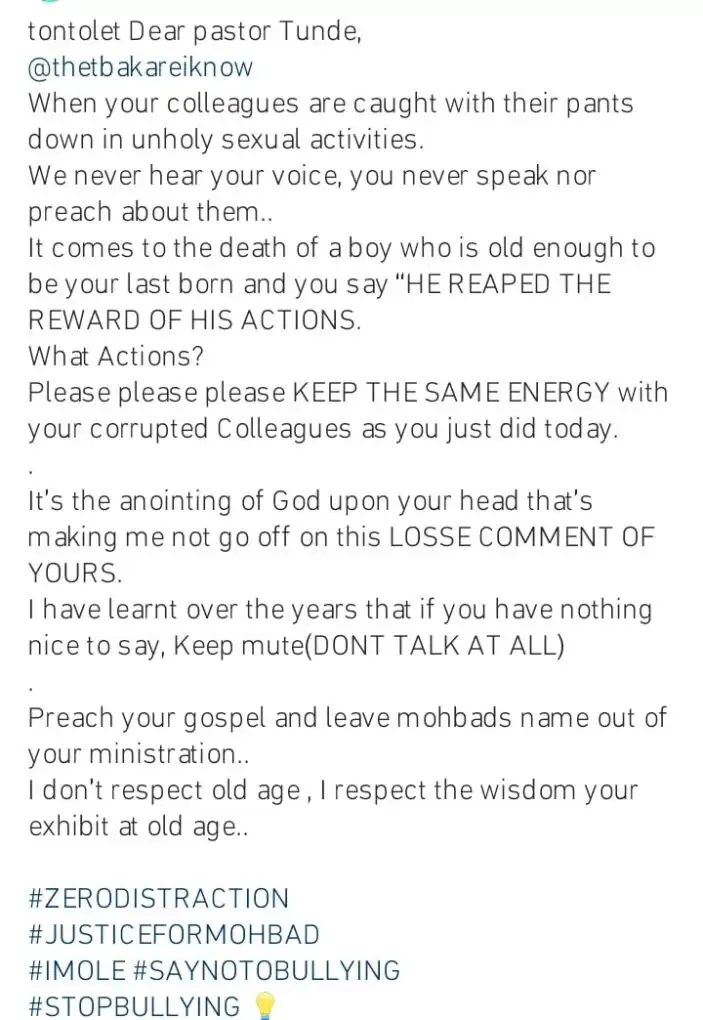 We never hear your voice when your colleagues are caught in unholy s3xual activities g Tonto Dikeh blasts Pastor Tunde Bakare Kemi Filani blog min