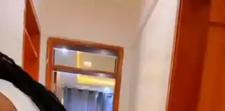 Lady in blue trousers causes stir as she shakes her ny@sh in a trending video (Watch)