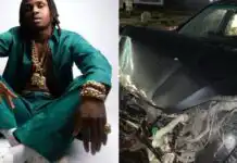 Davido’s signee, Logos Olori survives ghastly car accident