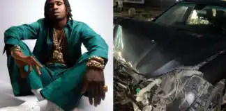 Davido’s signee, Logos Olori survives ghastly car accident